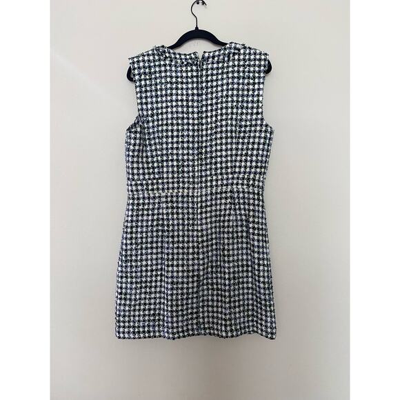 New Veronica Beard Julie Sleeveless Tweed Dress in Blue/Pinegrove Multi sz 12 - Picture 4 of 10